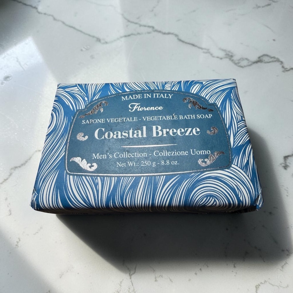 Florence Bath Soap Mens 8.8oz Blue New Coastal Breeze Handmade Italy Artisan